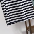 thumbnail image 5 of Wuxian Women'S Casual Pants Striped High Waist Wide Leg Trousers Pants Comfortable Elastic Waistband Home Wear Flowy Straight Leg Breathable Summer Bottoms Loungewear Palazzo Pants,Blue,XXXXXL, 5 of 8