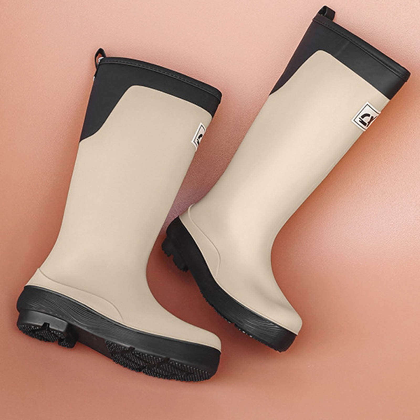 Knee High Rain Boots for Women Waterproof Rubber Garden Boots Non Slip Muck Boots Tall Fishing Water Shoes