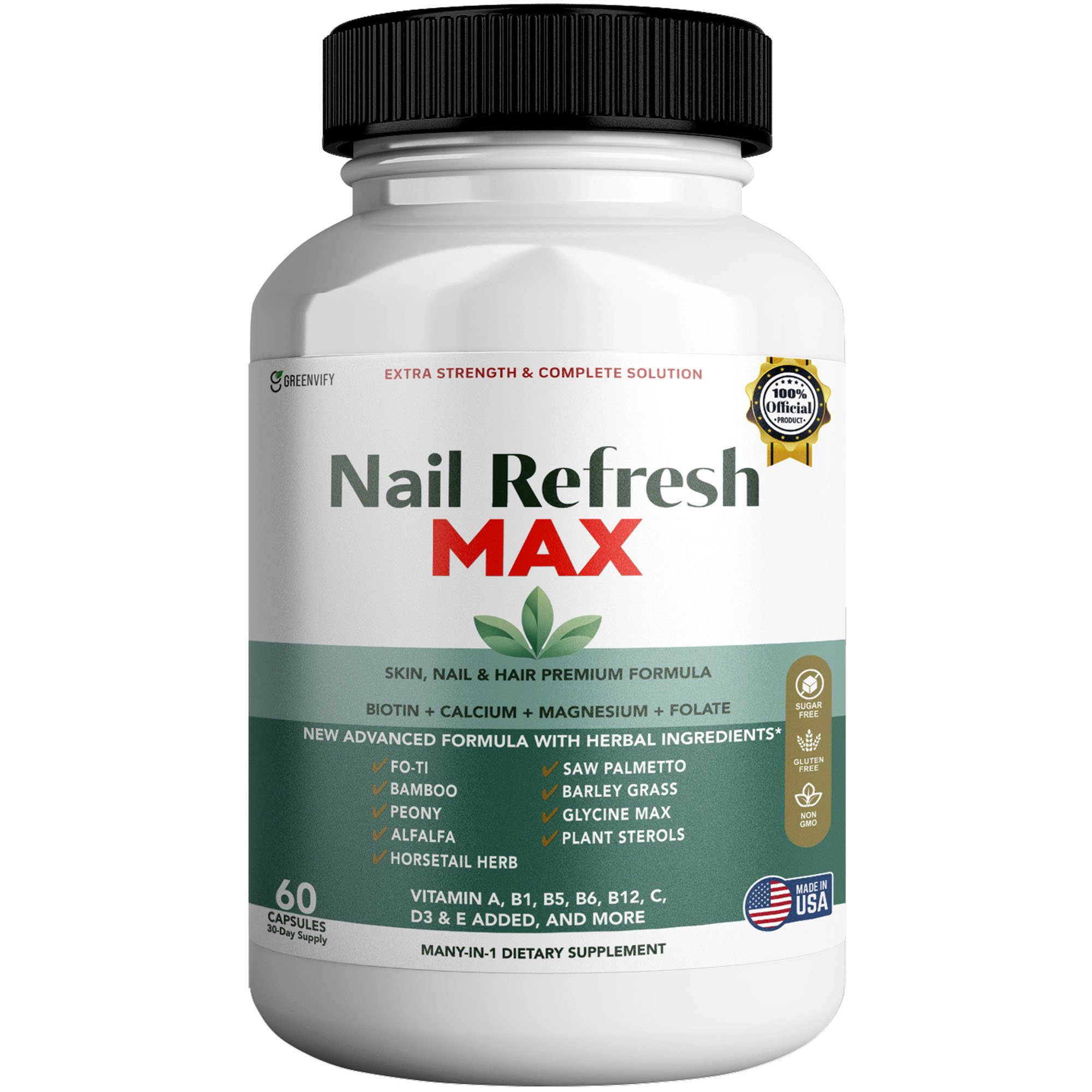 GreenVify Nail Refresh Max Dietary Supplement Capsules