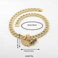 thumbnail image 2 of Men Women Hip Hop Wing Pendant Pendant Necklace With 15mm Crystal Cuban Chain HipHop Iced Out Bling Necklaces Fashion Charm Jewelry, 2 of 5