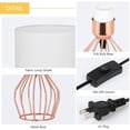 thumbnail image 4 of Oumilen Rosegold 2 Pack Table Lamps Hollow Base with Linen Shade, 4 of 6