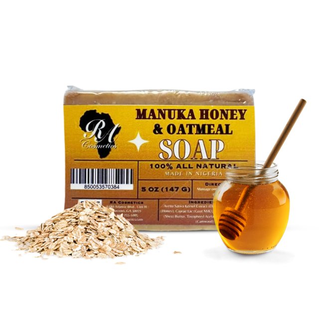 RA COSMETICS Jabón en barra de miel y avena de Manuka, 5 oz