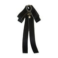 thumbnail image 3 of Segolike Ribbon Bow Tie Brooch Neck Tie Neckties Choker Jabot Elegant Pre Tied Ties Bowknot Brooch Pin for Graduation, Birthday, Female, Lady, Wedding Black, 3 of 8
