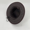 thumbnail image 6 of QASIEATN Everyday Wear Accessories for Men Classic Western Hat With Leather Solid Color Stylish Cowboy Hat Retro Sun Hat, 6 of 7