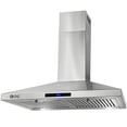 thumbnail image 3 of Campana extractora AKDY de 30 cm para montaje en pared con ventilador de 3 velocidades y luces LED, 3 of 9