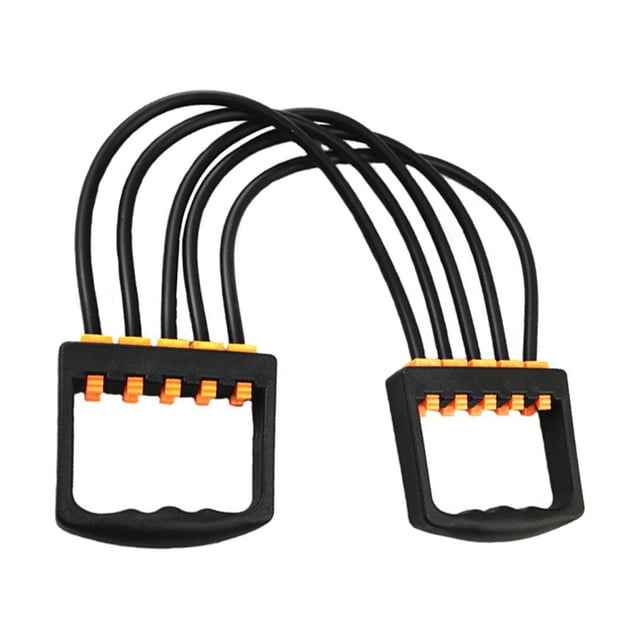 Greeniant Expansor de pecho, extractor de músculos, banda elástica, ejercitador de pecho, equipo de Fitness fino, práctico, 5 suministros de Accesorios para máquinas de ejercicios Negro