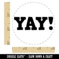 thumbnail image 2 of Yay Fun Text Self-Inking Rubber Stamp Ink Stamper - Sky Blue Ink - Small 3/4 Inch, 2 of 7