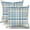 Blue Teal Plaid, variant on Yellow Navy Blue Pillow Covers 18x18 Set of 2 Light Yellow Grey Buffalo Plaid Decorative Throw Pillows Spring Summer Decorations Pillowcase Cotton Square Cushion Cover Decor for Home Couch Bed Soft
