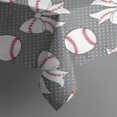 thumbnail image 6 of Footballs with Bows Pattern Rectangle Tablecloth 60"x102",Waterproof Polyester Rectangle Table Cloth, Wipeable Spillproof Polyester Tablecloth for Dining, Camping, Indoor and Outdoor, 6 of 6