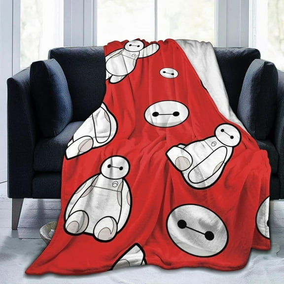 Baymax Throw Blanket Plush Microfiber Flannel Fleece Blanket for Bed Sofa Couch Camping Travel 40"x50"