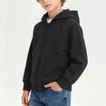 thumbnail image 5 of CYRBOKO Boys Zip Up Hoodies, Lightweight Long Sleeve Casual Fall Kids Sweatshirts Outerwear with Pockets Black Size 7-8 T, 5 of 5