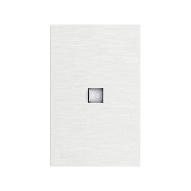 Placa Con 2 Apagadores De Escalera Y 1 Contacto Lucek Flat blanco