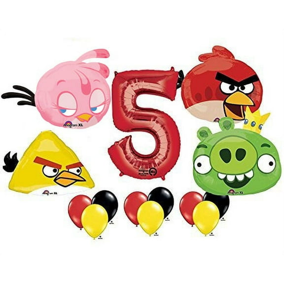 The Ultimate Angry Birds 5th Birthday Party Supplies and Balloon Decorations