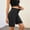 Black, variant on Womens Jean Shorts High Waisted Stretchy Elastic Waist Tummy Control Pull On Denim Slim Fit Bermuda Shorts Black