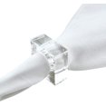 thumbnail image 3 of Transparent C Double Edge Design Clear Crystal Glass Napkin Rings 016 Set of 4, 3 of 4