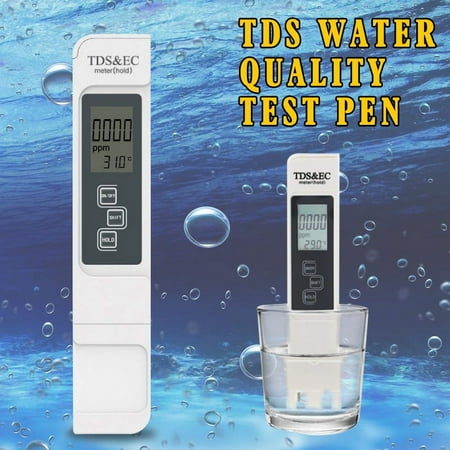 YeekTok 3-In-1 0-9990ppm Digital TDS EC TEMP Meter Water Quality Tester Purity Filter Pen