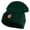 Dark Green, variant on Small Red Apple with Stem iron on Embroidered Patched 12 Inch Long Knitted Beanie - Red OSFM