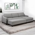 thumbnail image 1 of Cosmic Homes Wesley Grey Sectional Sofa with Right Hand Facing Chaise and Storage Ottoman – Fabric Upholstery, 1 of 4