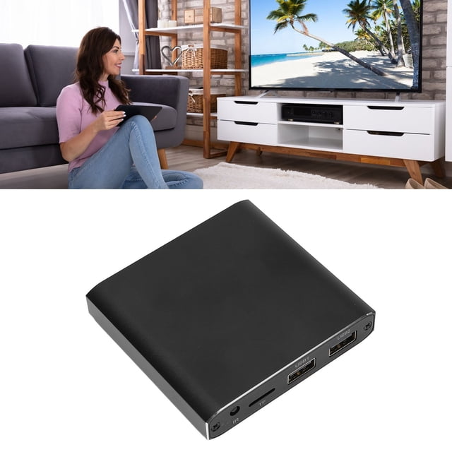 4K Media Player UHD 30fps Video Picture Music Mini HD Multimedia Interface, Auto PlayFunction, Wide Application for Home Video Playback and Business Presentations, Supports 3840x2160, 4K, 30HZ