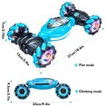 thumbnail image 4 of Gesture Sensing RC Stunt Car,2.4GHz 4WD Double Sided 360° Rotating Off Road Vehicle with Lights Music,RC Stunt Car Toys for Boys Girls,Blue, 4 of 11