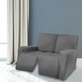 thumbnail image 3 of Dolity Housses de Canapé Inclinable Extensibles, avec Élastique Doux Lavable Meubles Gris Foncé 6 Tranches, 3 of 8