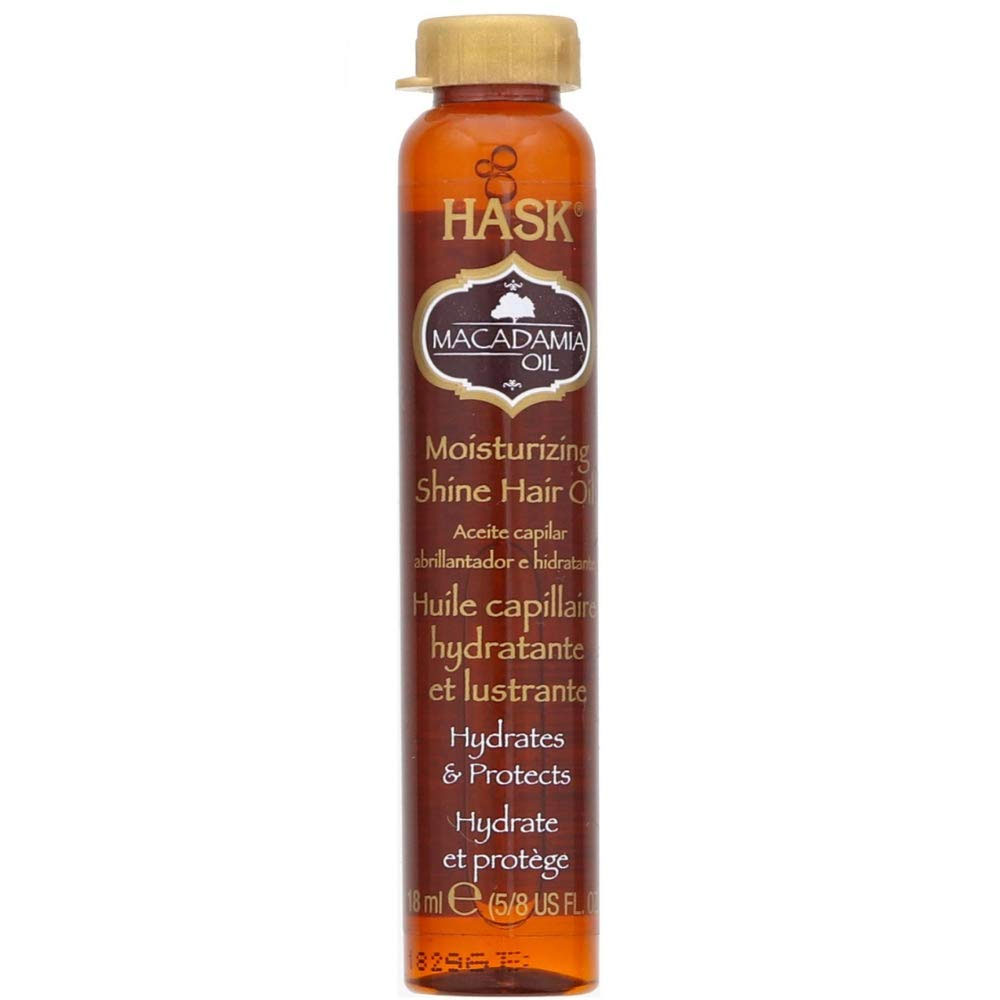 Hask Macadamia Oil Hair Treatment, Revitalizing Shine, 0.6 Oz ...