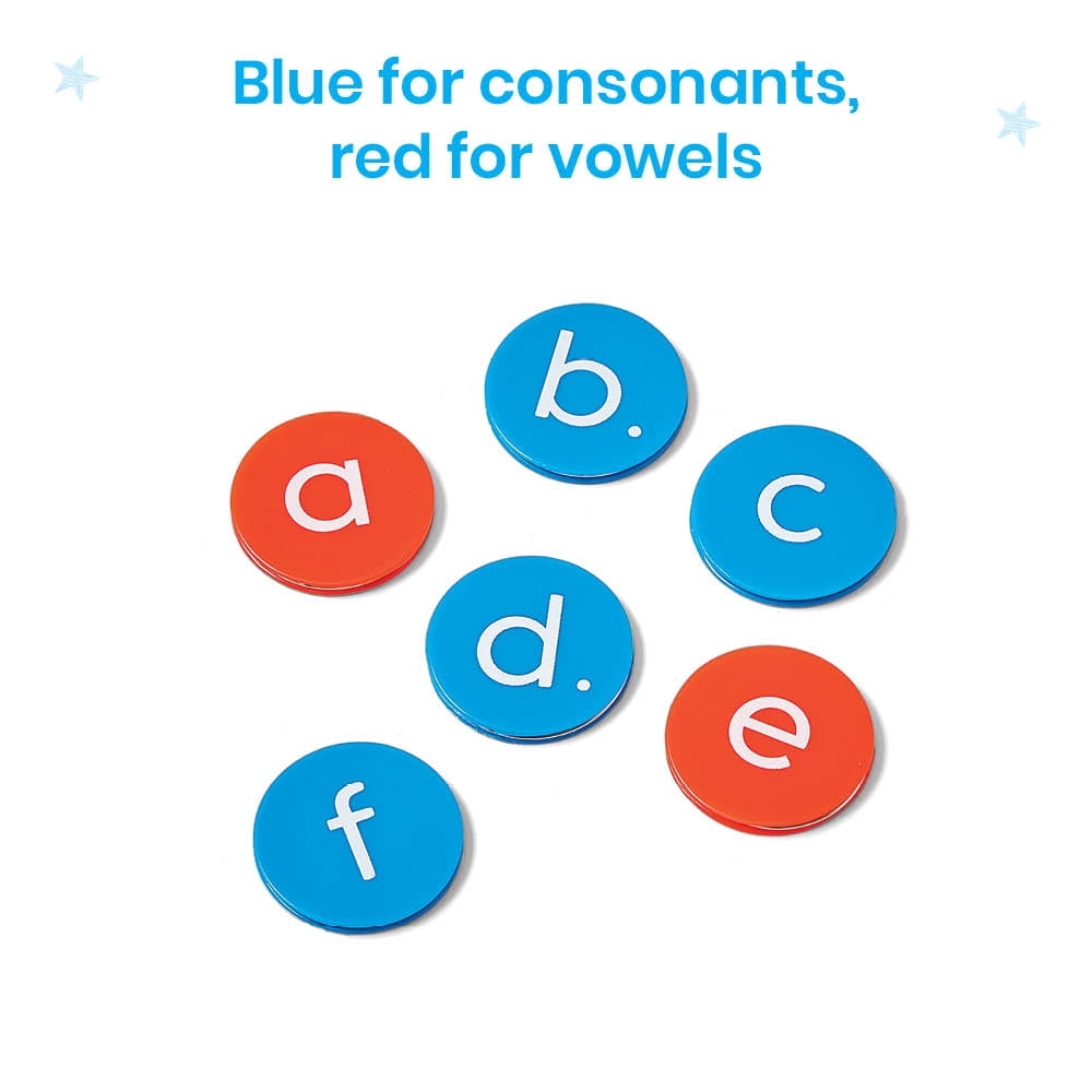 hand2mind Spanish Lowercase Alphabet Chips, Alphabet Letters, Lowercase Letters, Alphabet Toys, Ages 3+