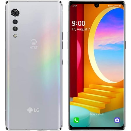 Restored LG LMG900UM1 Velvet 5G 128GB 6GB RAM AT&T GSM Unlocked Smartphone - Aurora Silver (Refurbished)