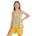 thumbnail image 6 of ATOGUTA Girls Two Piece Outfit Sleeveless Tank Tops and Elastic Waist Shorts Cute Summer Short Sets Size 4T-16, Yellow, 6 of 8