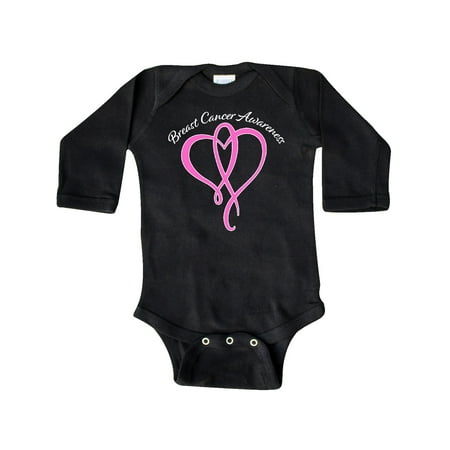 

Inktastic Breast Cancer Awareness with Pink Ribbon Heart Gift Baby Boy or Baby Girl Long Sleeve Bodysuit