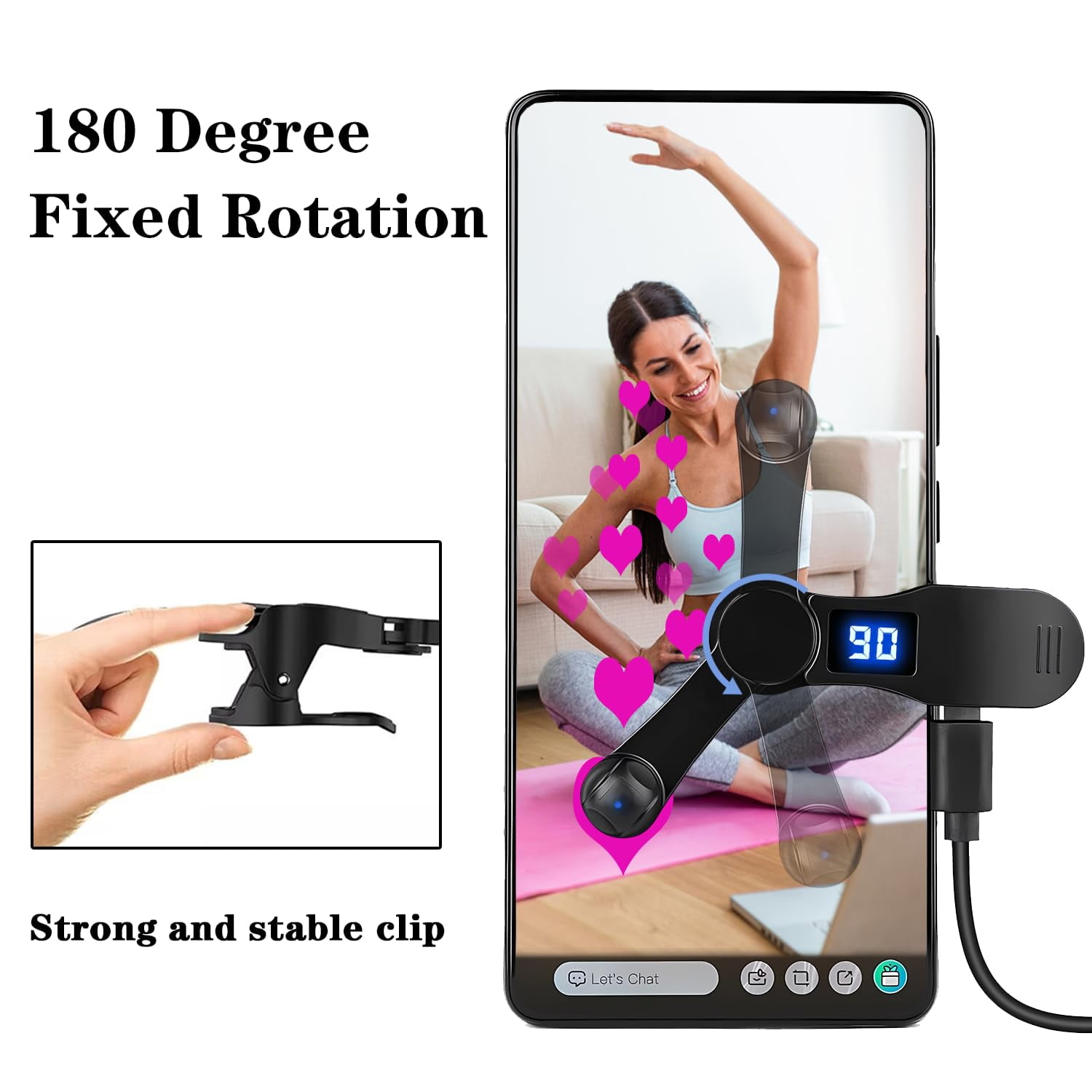 Auto Phone Clicker Auto Phone Screen Tapper, Simulated USB Simulator For Gaming, Shopping, Giving A Like In Tiktok, Lightning Deal, Live Streams, Tasks