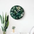 thumbnail image 4 of 10 Inch Wall Clock Battery Operated Silent Clock Decorative for Office, Kitchen, Outdoor, Living Room，Tropical Palm Leaves Summer Watercolor Pretty, 4 of 4