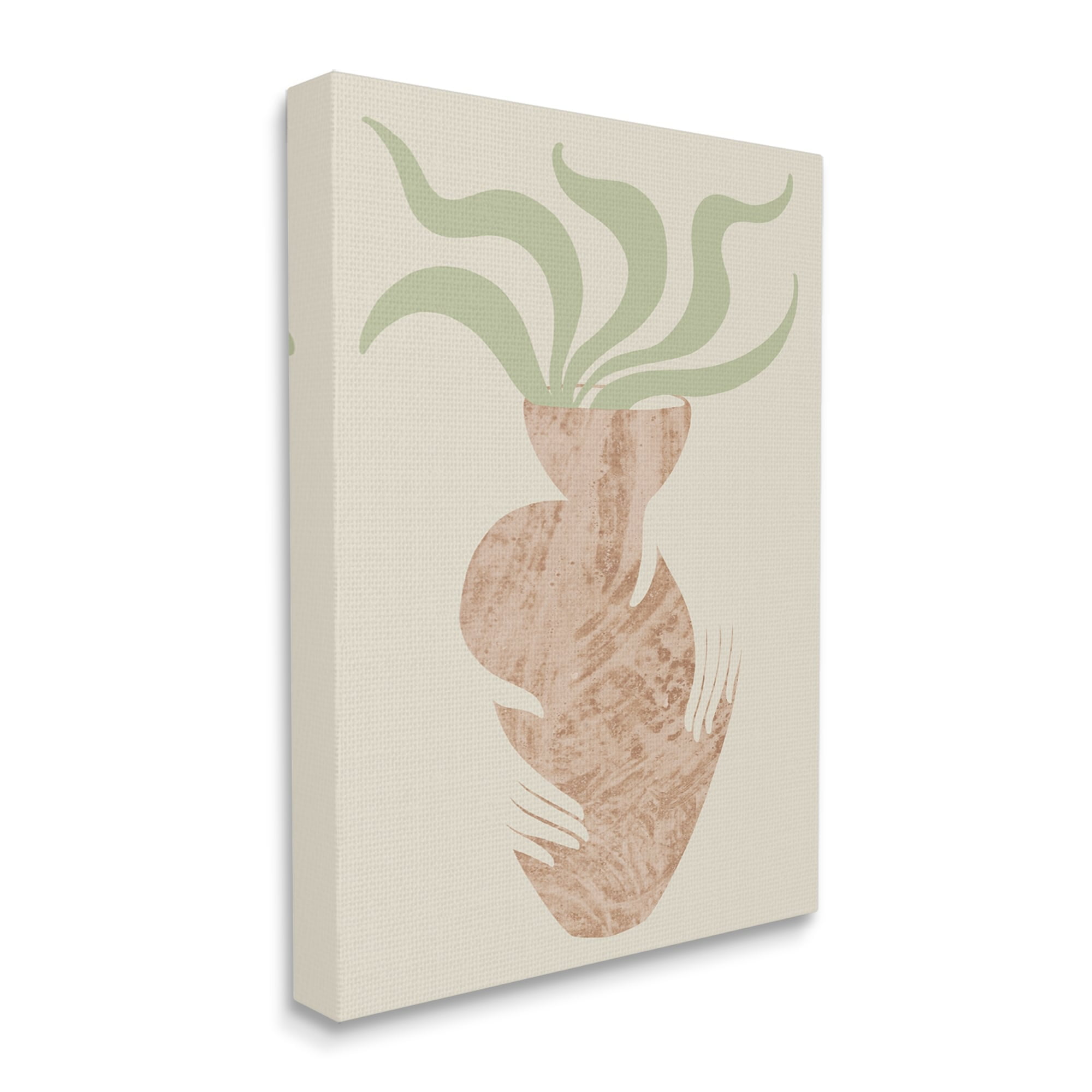 Stupell Industries Rustic Hands Holding Flower Plant Pot Botanical Leaves Canvas Wall Art, 16 x 20, Design by Lil' Rue