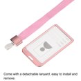 thumbnail image 4 of Uxcell 9.5x5.8cm Vertical Aluminum Badge Holder with Metal Hook Lanyard Rose Gold Tone, 4 of 7