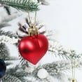 thumbnail image 5 of KCEHTA 12 Pcs Heart Shaped Christmas Ornaments, Heart Christmas Tree Ornaments, Shatterproof Plastic Heart Ornaments for Christmas Tree Party Decor Valentine's Day Hanging Ornaments, 5 of 7
