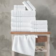 thumbnail image 6 of Hawmam Linen White Hand Towels Set of 8 – Luxury Cotton Hand Towels for Bathroom – Soft Quick Dry Towels, 6 of 7