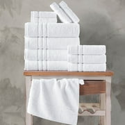 Hawmam Linen White Hand Towels For Bathroom - Luxury 16 x 29 600 GSM 100% Turkish Cotton - Soft, Fluffy, Low Lint, QuickDry, Absorbent - Set of 4, Perfect for Spa, Gym, Airbnb, Hotel - Set of 4