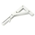 thumbnail image 3 of 12 inch Triangular Steel Bracket Foldable Wall Mounted Support Durable Bearing Shelf Bracket (White), 3 of 4