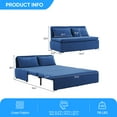 thumbnail image 2 of CECER 3 in 1 Convertible Sleeper Sofa Bed, Queen Size Pull Out Couch for Living Room - Blue, 2 of 10