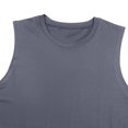thumbnail image 5 of Ceisia Mens Solid Crew Neck Sleeveless Stretch Fitness Daily Tank Top (Dark Gray M) Father's Day Gift, 5 of 8