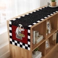 thumbnail image 6 of Table Runners 90 Inches Long Dress Scarves, Red Black Chef Farmhouse Coffee/Dining/Kitchen Table Runner for Living Room, Cartoon Cute Watercolor Cooking Plaid 13x90 Inch, 6 of 9