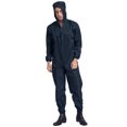 thumbnail image 2 of Choomomo Men's Long Sleeve One Piece Work Coveralls Uniform Jumpsuit Hooded Mechanics Workwear Navy Blue L, 2 of 7