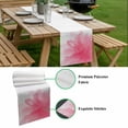 thumbnail image 5 of Pink Flower Table Runner - 72 Inch Long, Kitchen Dining Table Runner Dresser Scarves, Boho Modern Floral Abstract Ombre Leaf White Farmhouse Decor for Coffee Tables Wedding Party Banquet, 5 of 8