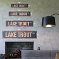 thumbnail image 2 of LAKE TROUT Vintage Aluminum Street Sign fishing fisherman fish food restaurant rustic metal tin | Indoor/Outdoor |  24" Wide, 2 of 4