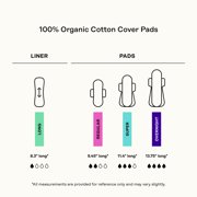 Honey Pot 100% Organic Cotton Cover Calming Herbal Infusion Super Pads, 16 Count