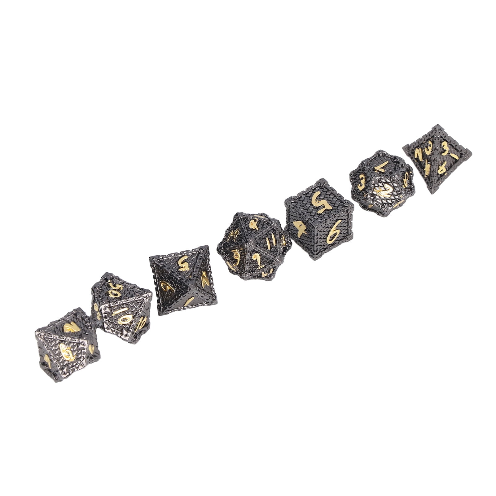 Metal Dice Set, RPG Dice Lightweight Collectible Drop Resistant For Teens Adults Family Friends