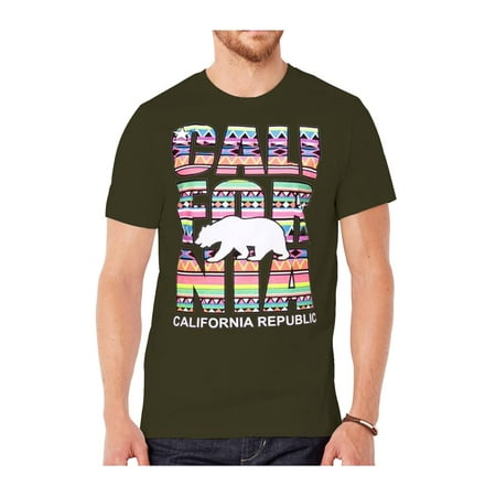 Republic Olive - Men's California Republic Tribal Short-Sleeve T-Shirt