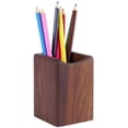 thumbnail image 1 of Organizador de bolígrafos, portalápices de madera para escritorio, soporte para almacenamiento de bolígrafos, suministros para el hogar y la Oficina (nogal negro)Nogal negro, 1 of 5