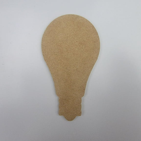 3" Light Bulb, Unfinished MDF Art Shape by Wooden Craft Cutouts
