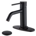 thumbnail image 1 of Grifo de baño JXMMP de bronce frotado con aceite de un solo orificio con placa de cubierta de 15 cm, 1 of 6